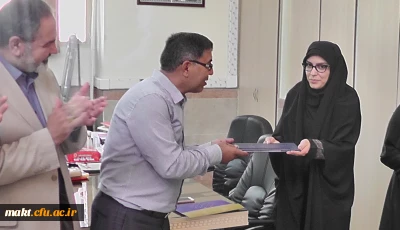 تقدیر سرپرست مرکز آموزش عالی شهدای مکه از مسئول امور دانشجویی