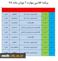اطلاعیه ویژه مهارت آموزان ماده  28+ برنامه کلاسی 2