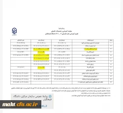 تقویم آموزشی نیمسال دوم سال جاری 2