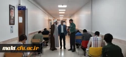 بازدید مسئول دفتر نهاد نمایندگی مقام معظم رهبری در پردیس های دانشگاه فرهنگیان استان تهران از روند برگزاری آزمون مرکز 2