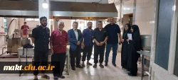 بازدیدکارشناس محترم حوزۀ دانشجویی استان تهران از سلف دانشجویی ، آشپزخانه و انبار  مرکز شهدای مکه 3
