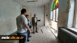بازدید معاون محترم توسعه منابع و امور دانشجویی مدیریت امور پردیس های استان تهران از پیشرفت مرمت و بهسازی مدرسۀ همجوار مرکز شهدای مکه 8