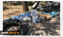 اجرای طرح نوین آبیاری و کاشت گل برای زیباسازی محوطه مرکزآموزش عالی شهدای مکه 2