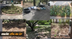 اجرای طرح نوین آبیاری و کاشت گل برای زیباسازی محوطه مرکزآموزش عالی شهدای مکه 2